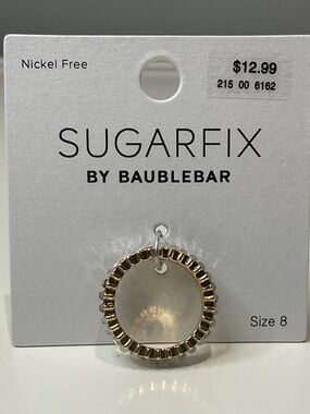 Sugarfix by BaubleBar Gold Textured Band Ring - Size 8